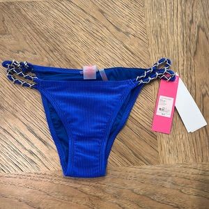Lillly Pulitzer blue grotto bikini bottom sz 0
